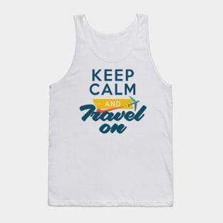 Keep Calm and Travel on an Airplane Tank Top